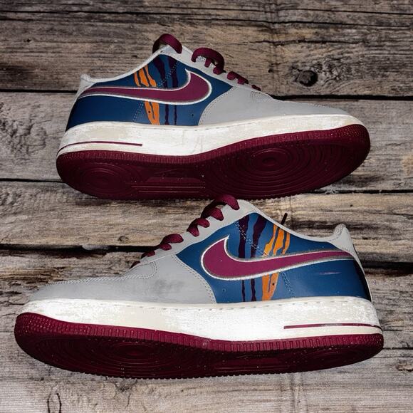 NIKE AIR FORCE 1 Low Tech Challenge Grey Magenta Shoes 488298-045 Mens Size 9 - Picture 8 of 13